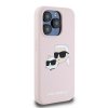 Karl Lagerfeld KLHMP15LSKCHPPLP iPhone 15 Pro 6.1 różowy/pink hardcase Silicone Karl & Choupette MagSafe